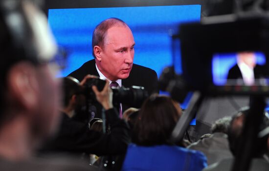 Tenth annual major news conference of Russian President Vladimir Putin