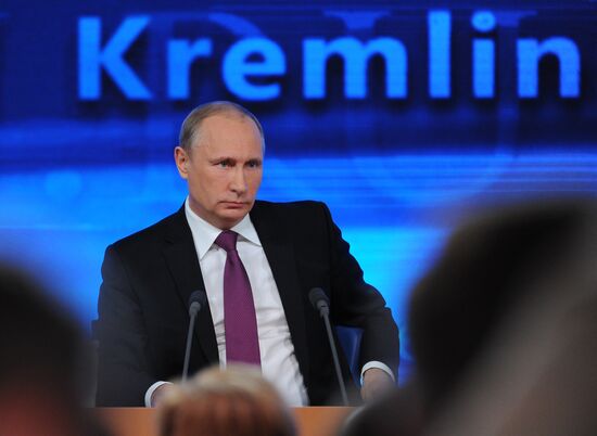 Tenth annual major news conference of Russian President Vladimir Putin