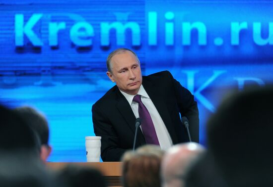 Tenth annual major news conference of Russian President Vladimir Putin