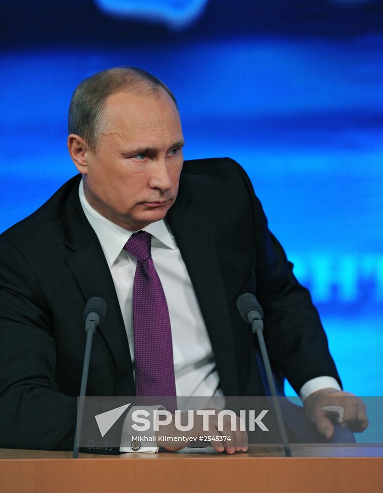 Tenth annual major news conference of Russian President Vladimir Putin