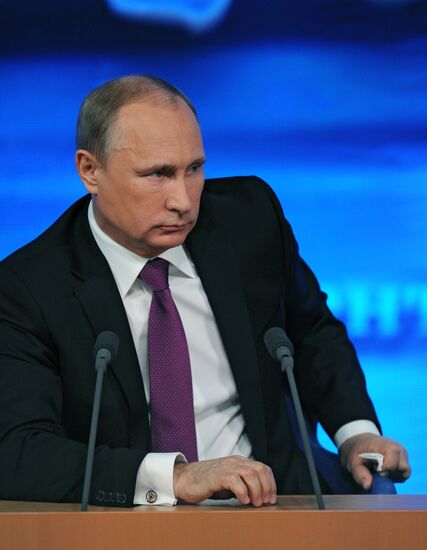 Tenth annual major news conference of Russian President Vladimir Putin