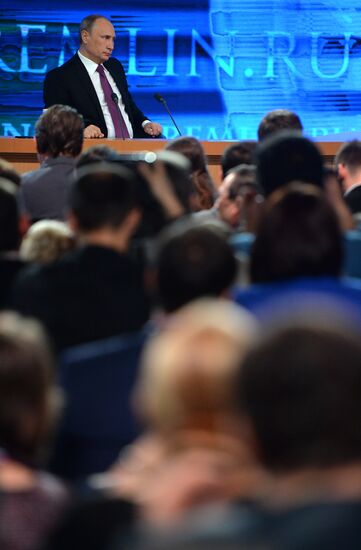 Tenth annual major news conference of Russian President Vladimir Putin