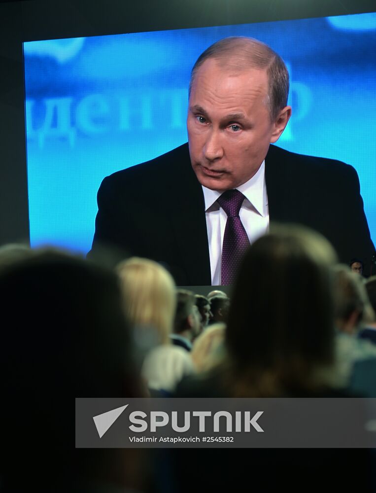 Tenth annual major news conference of Russian President Vladimir Putin