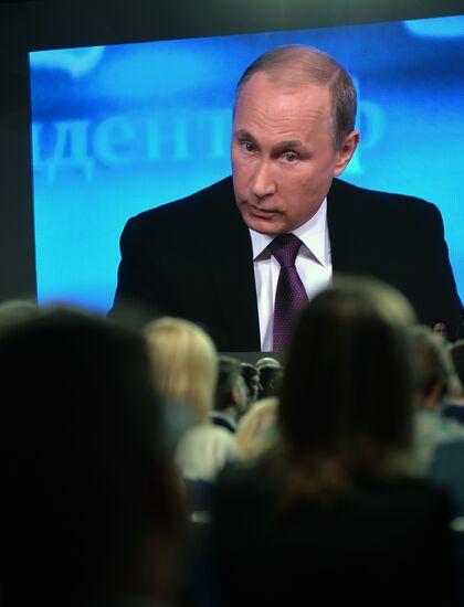 Tenth annual major news conference of Russian President Vladimir Putin