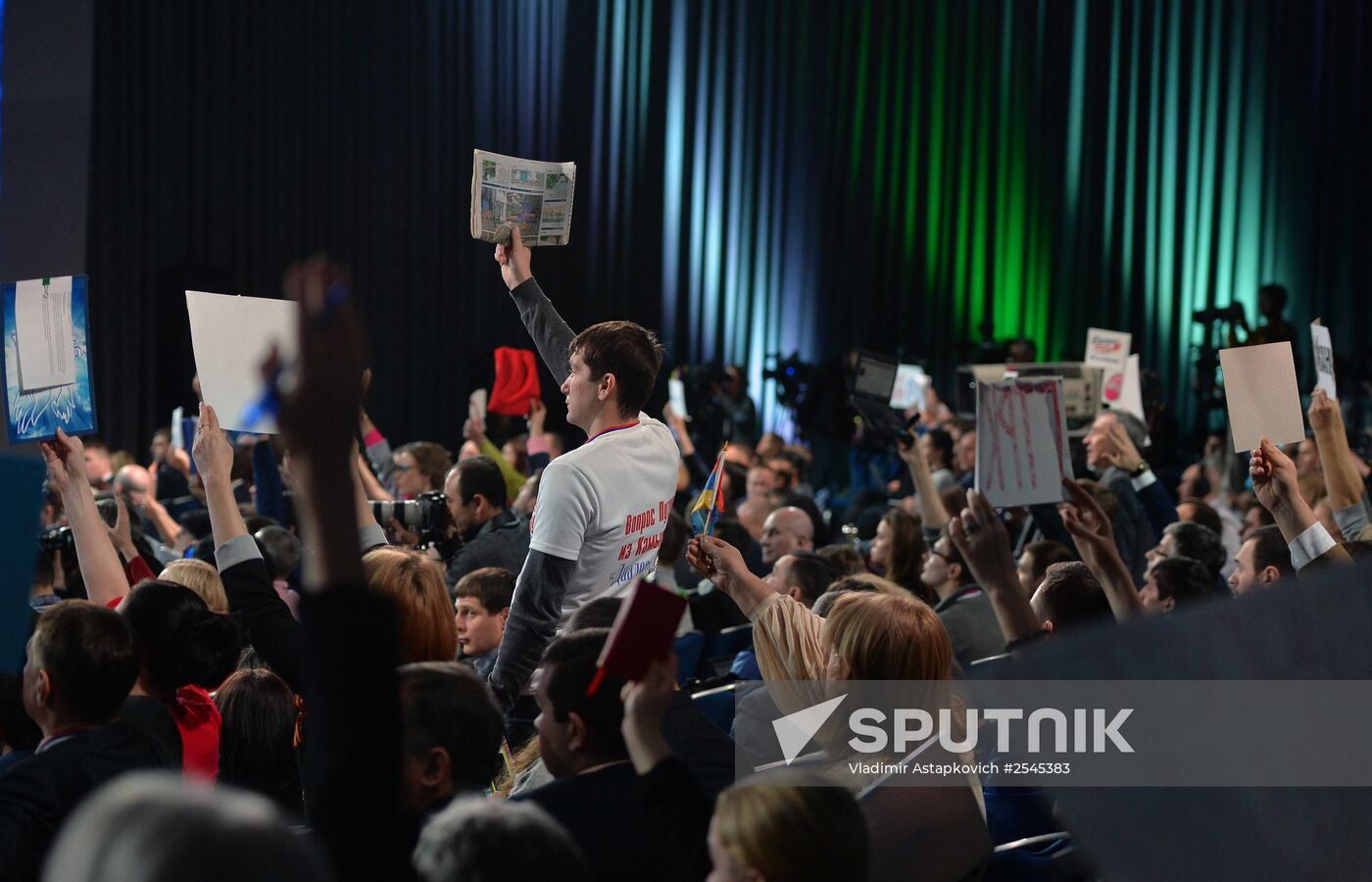 Tenth annual major news conference of Russian President Vladimir Putin