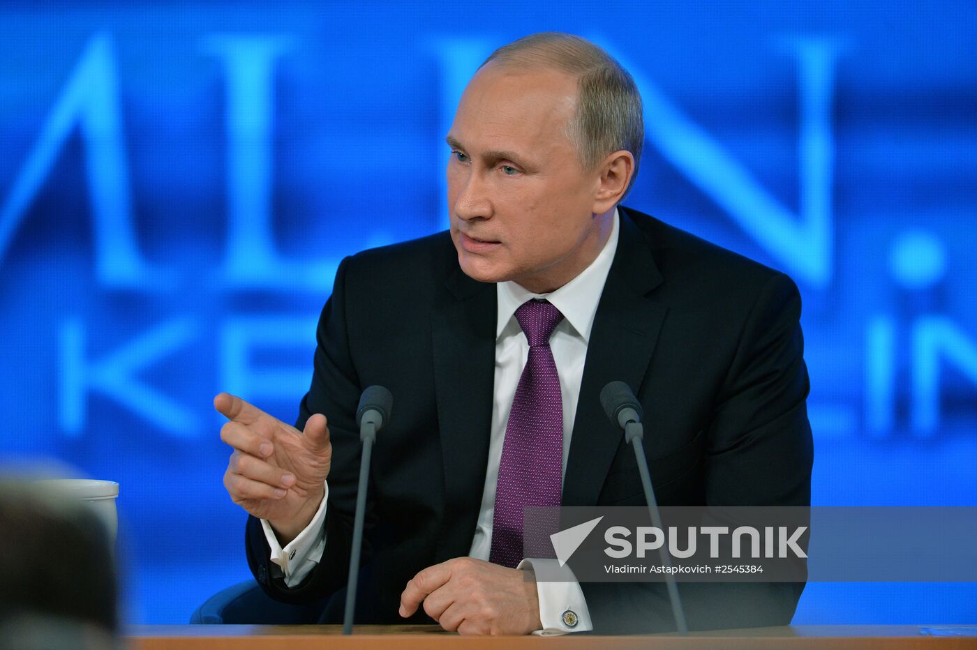 Tenth annual major news conference of Russian President Vladimir Putin