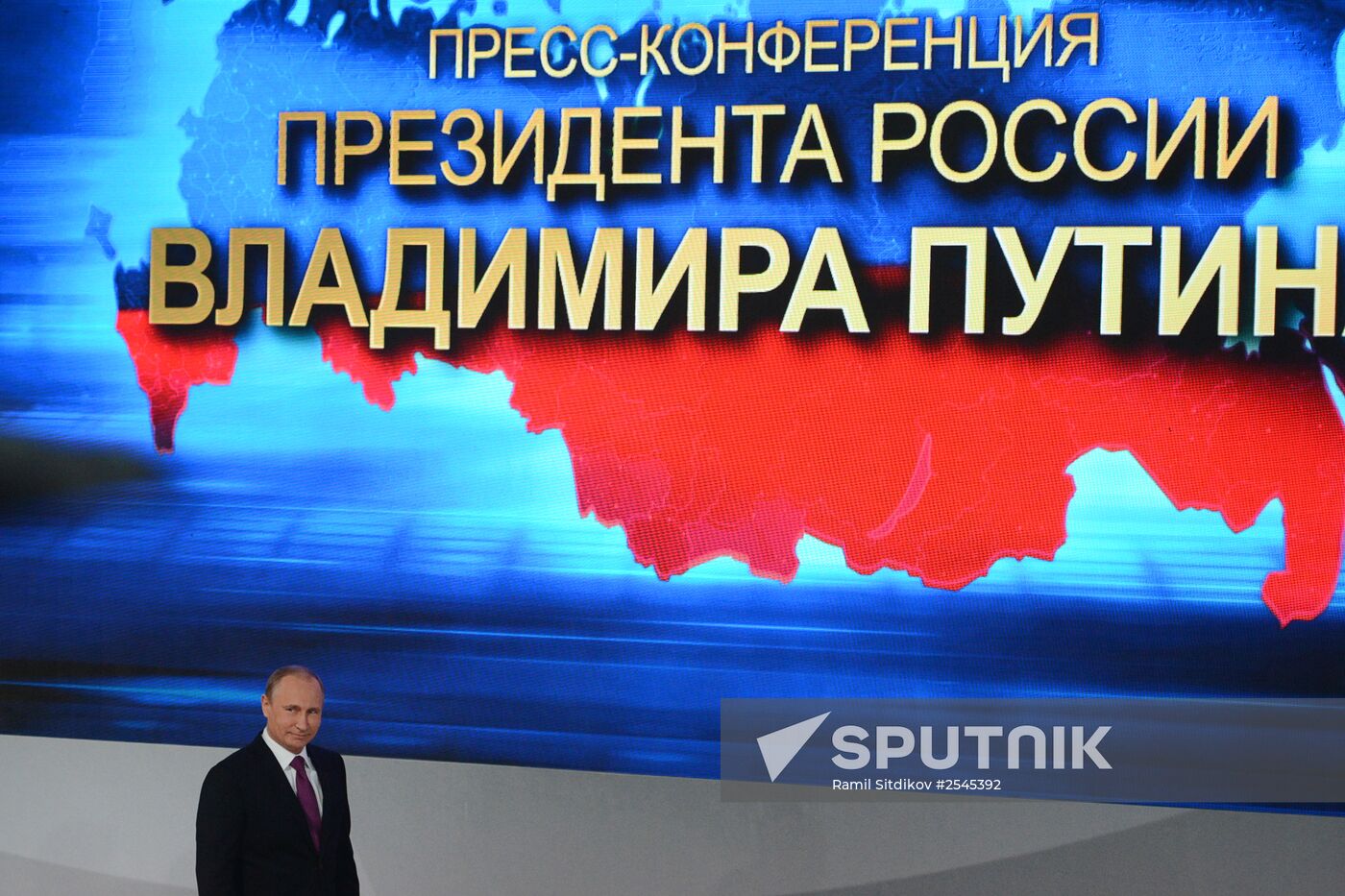 Tenth annual major news conference of Russian President Vladimir Putin