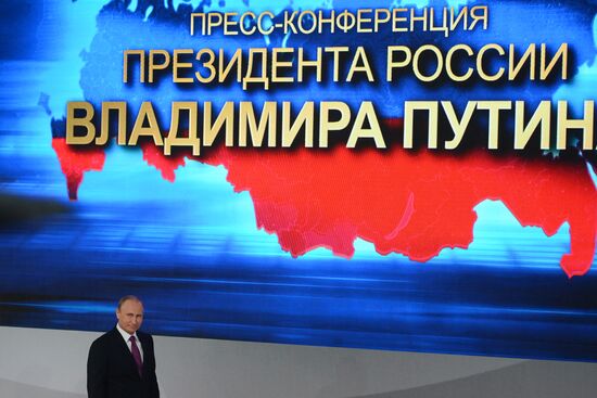Tenth annual major news conference of Russian President Vladimir Putin