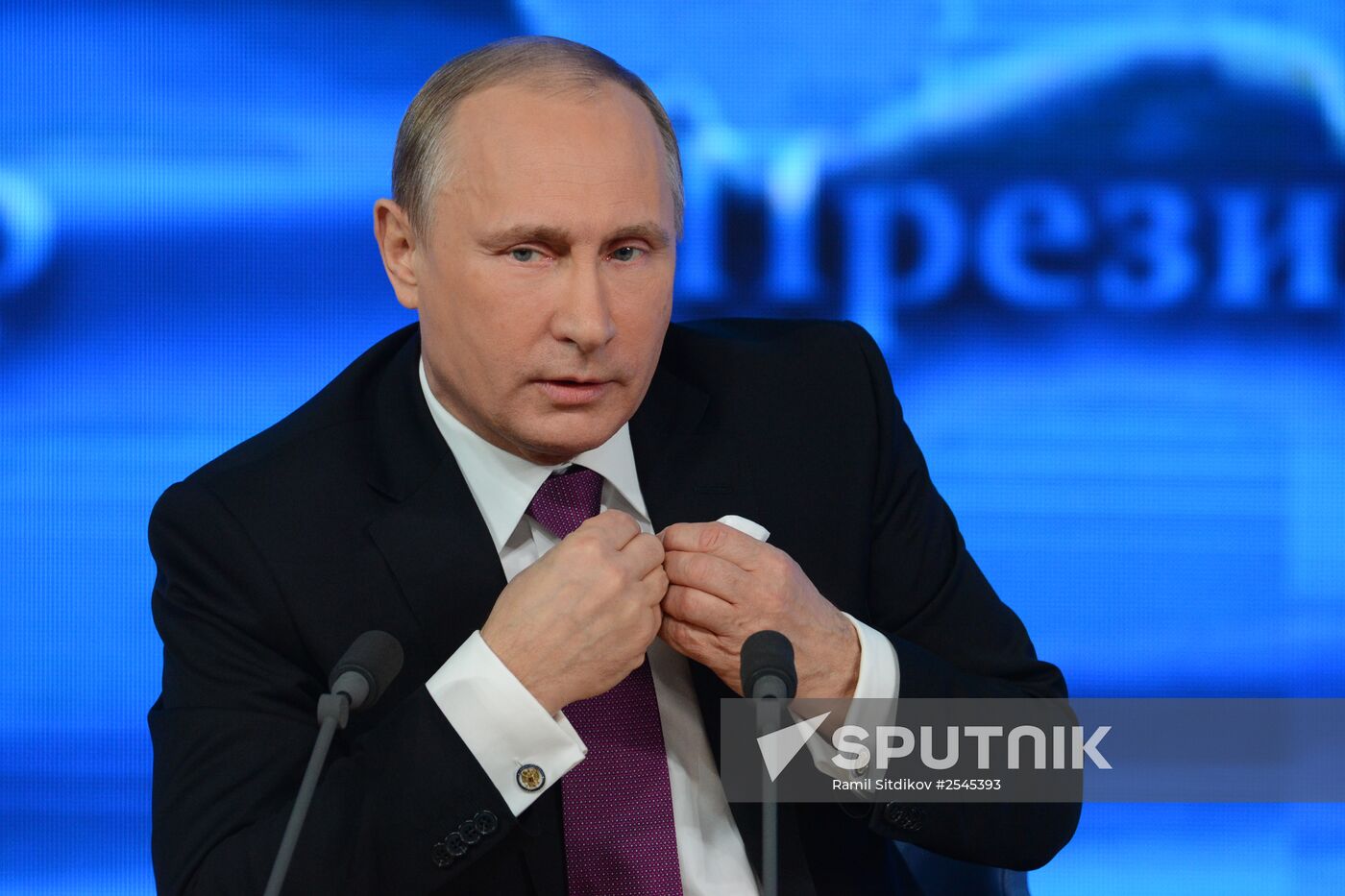 Tenth annual major news conference of Russian President Vladimir Putin