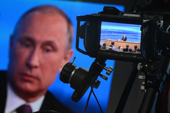 Tenth annual major news conference of Russian President Vladimir Putin
