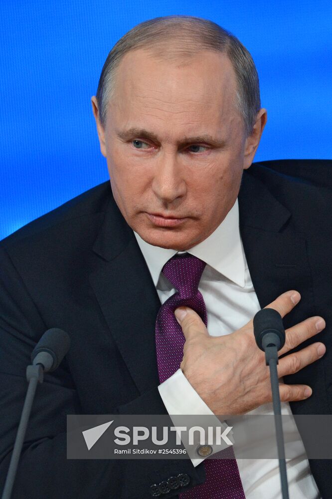 Tenth annual major news conference of Russian President Vladimir Putin