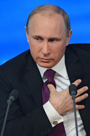 Tenth annual major news conference of Russian President Vladimir Putin