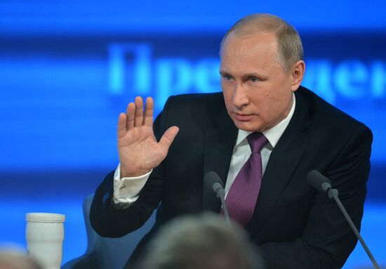 Tenth annual major news conference of Russian President Vladimir Putin