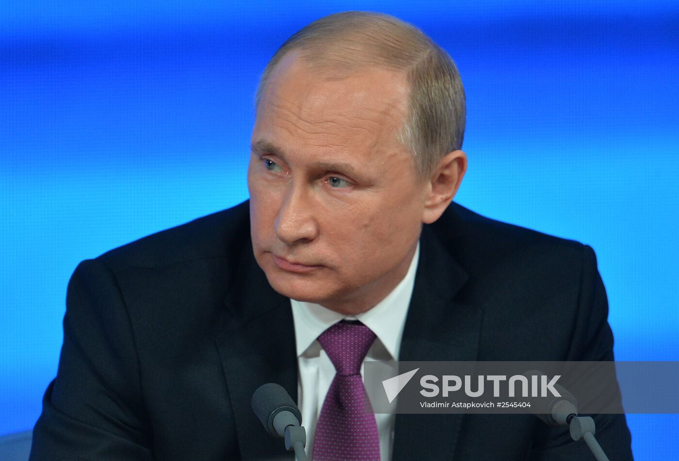 Tenth annual major news conference of Russian President Vladimir Putin