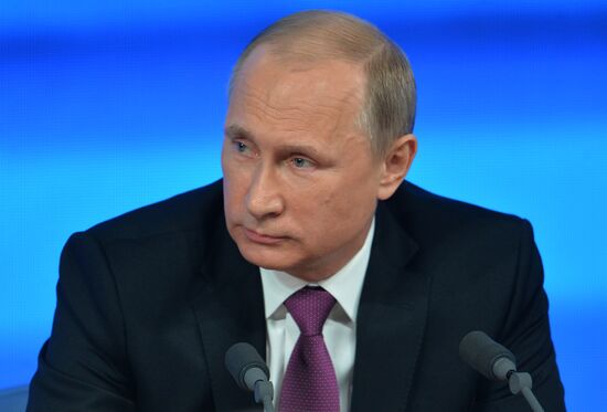 Tenth annual major news conference of Russian President Vladimir Putin