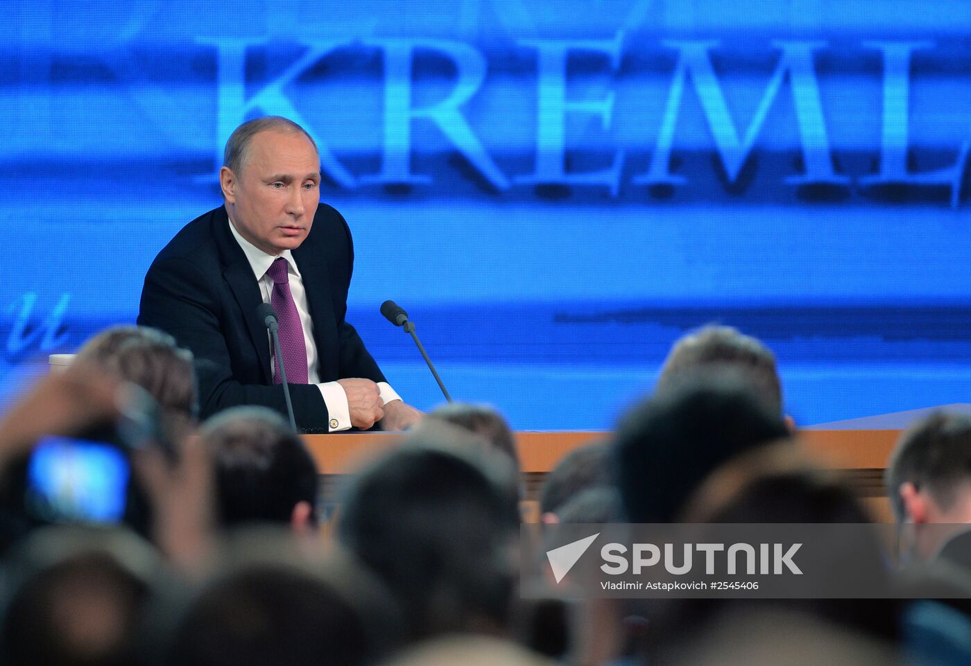 Tenth annual major news conference of Russian President Vladimir Putin