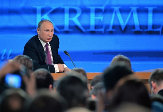 Tenth annual major news conference of Russian President Vladimir Putin