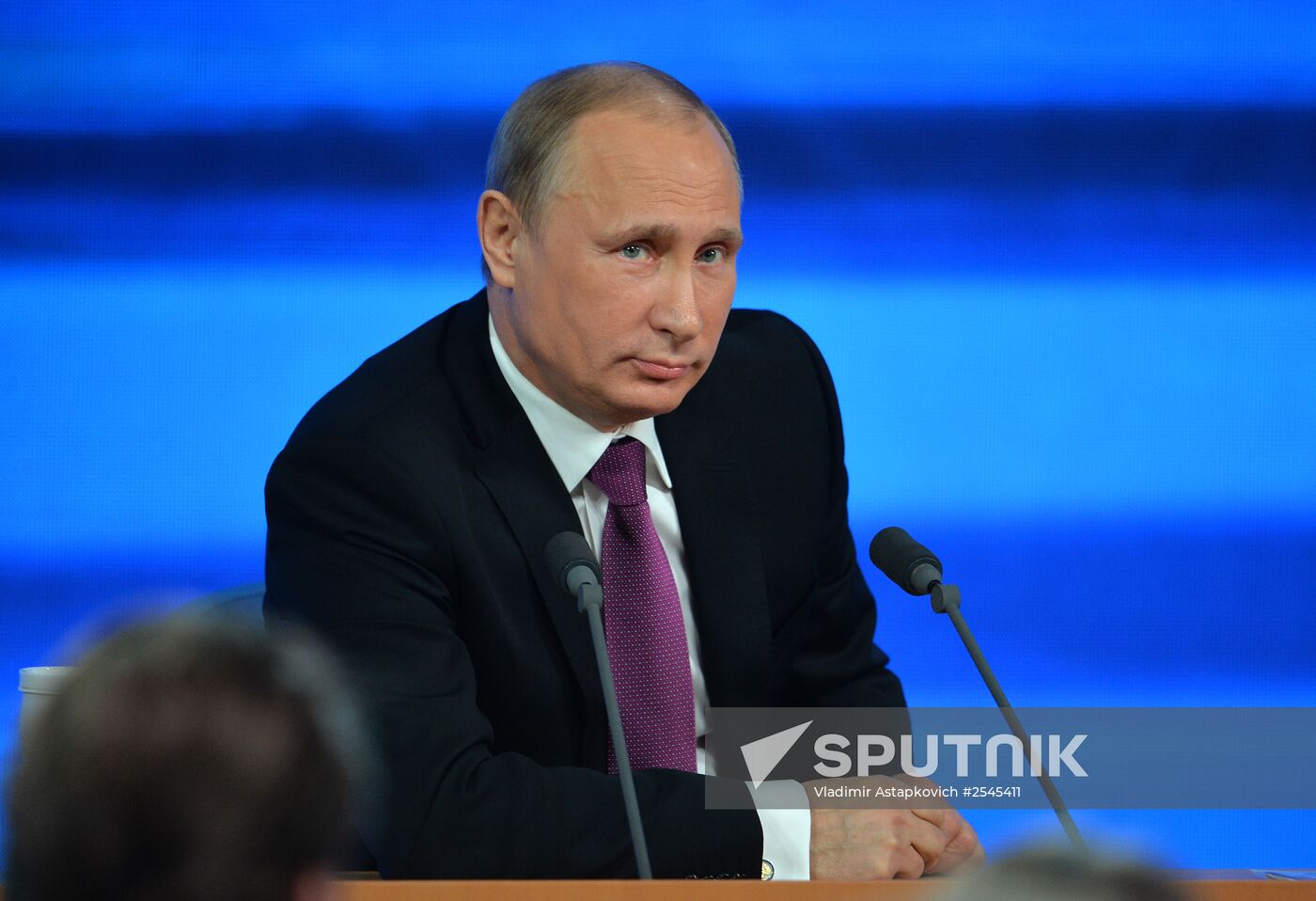 Tenth annual major news conference of Russian President Vladimir Putin