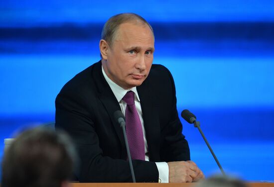 Tenth annual major news conference of Russian President Vladimir Putin