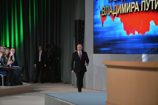 Tenth annual major news conference of Russian President Vladimir Putin