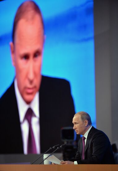 Tenth annual major news conference of Russian President Vladimir Putin