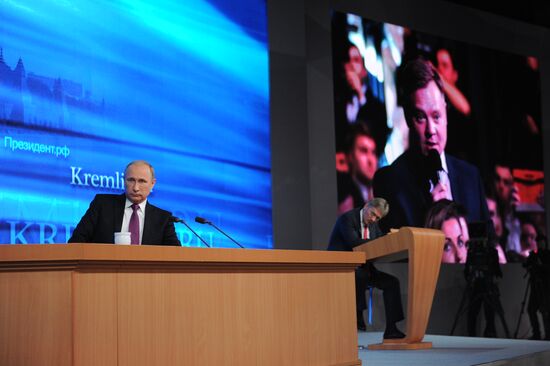 Tenth annual major news conference of Russian President Vladimir Putin