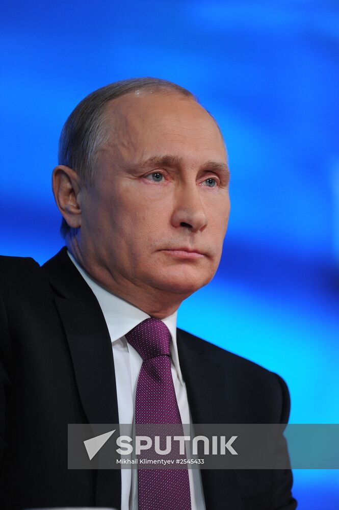 Tenth annual major news conference of Russian President Vladimir Putin