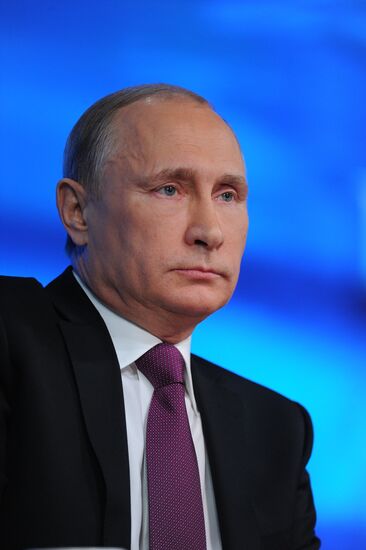 Tenth annual major news conference of Russian President Vladimir Putin