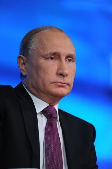 Tenth annual major news conference of Russian President Vladimir Putin