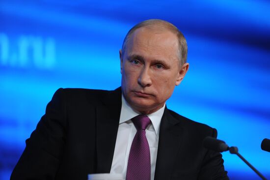 Tenth annual major news conference of Russian President Vladimir Putin