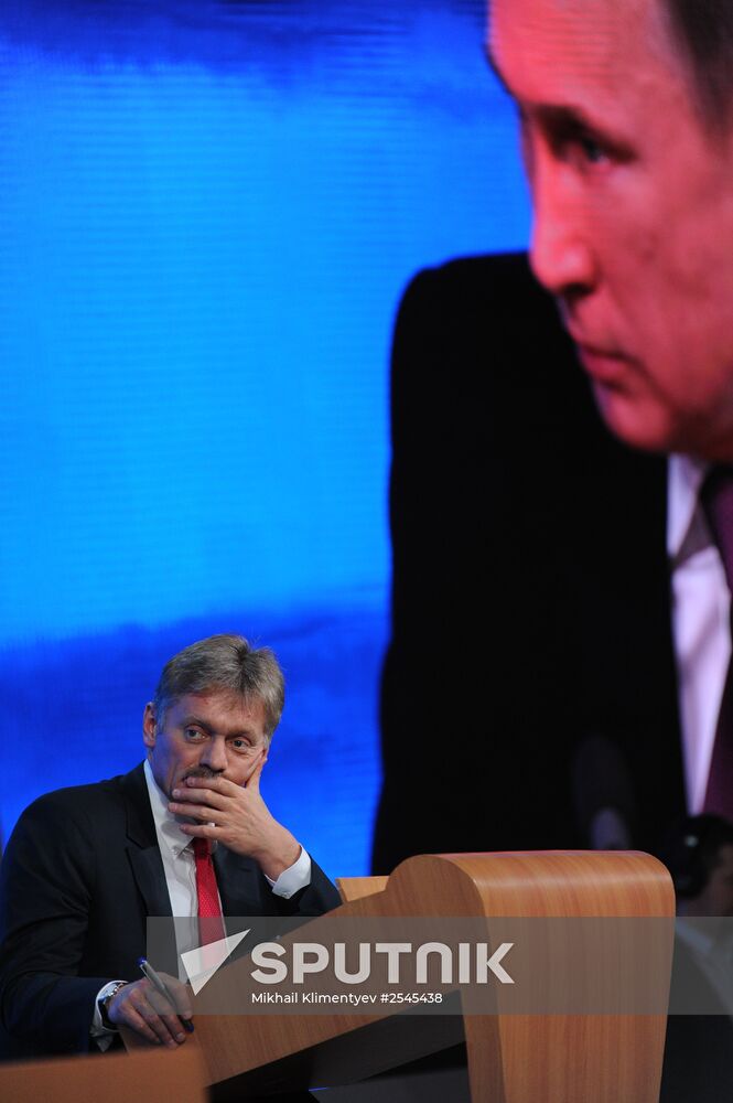 Tenth annual major news conference of Russian President Vladimir Putin