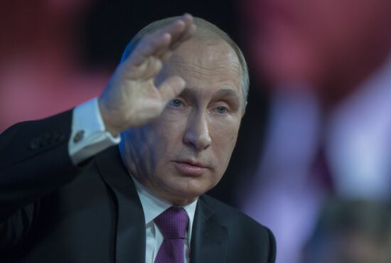 Tenth annual major news conference of Russian President Vladimir Putin