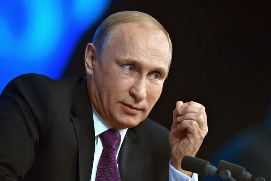 Tenth annual major news conference of Russian President Vladimir Putin