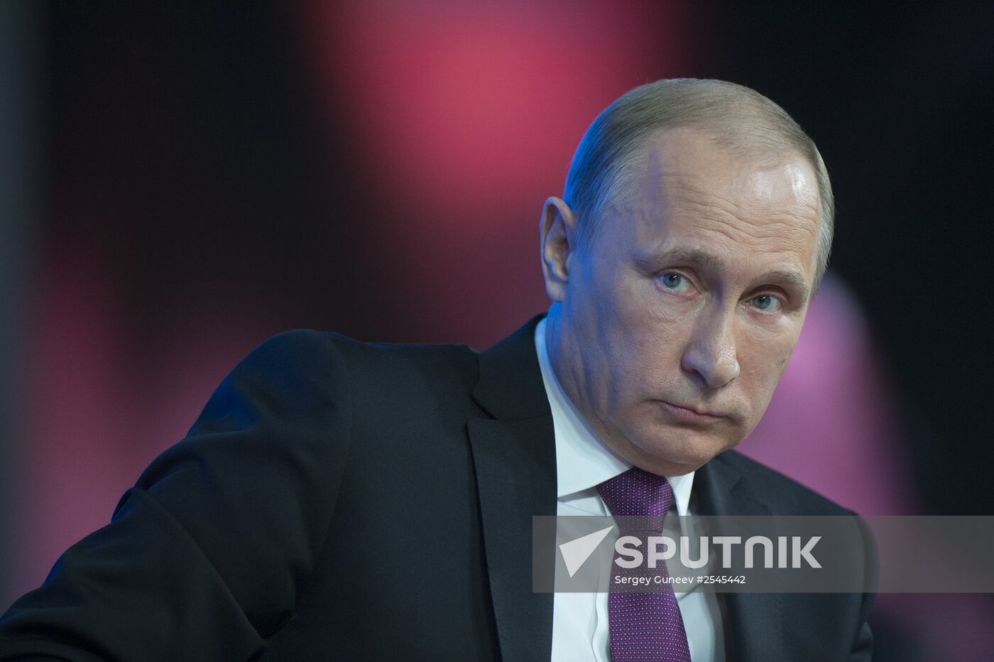 Tenth annual major news conference of Russian President Vladimir Putin