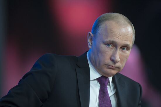 Tenth annual major news conference of Russian President Vladimir Putin
