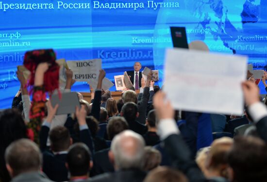 Tenth annual major news conference of Russian President Vladimir Putin