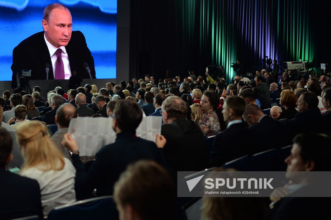Tenth annual major news conference of Russian President Vladimir Putin