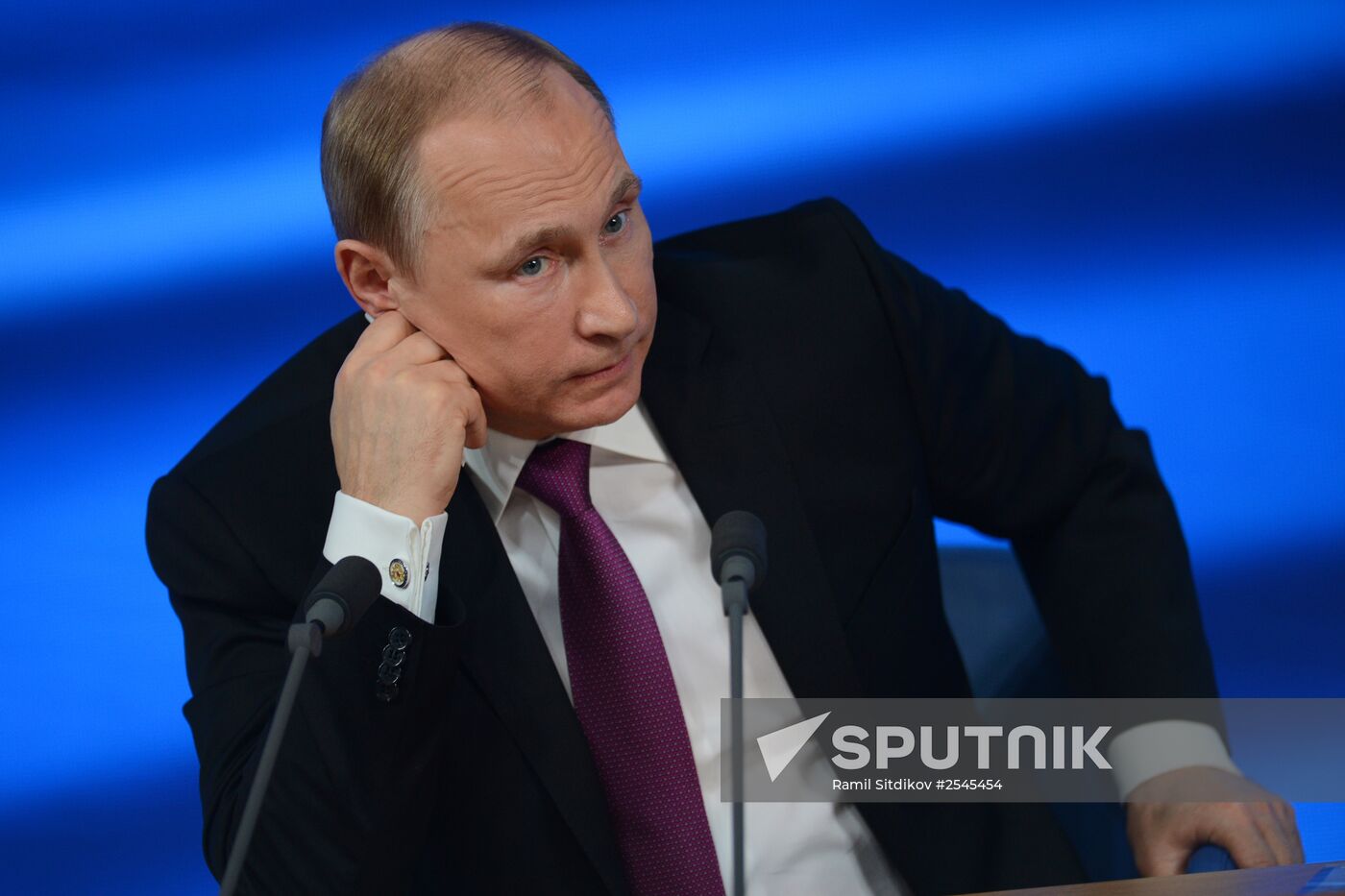 Tenth annual major news conference of Russian President Vladimir Putin
