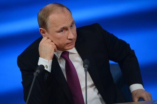 Tenth annual major news conference of Russian President Vladimir Putin