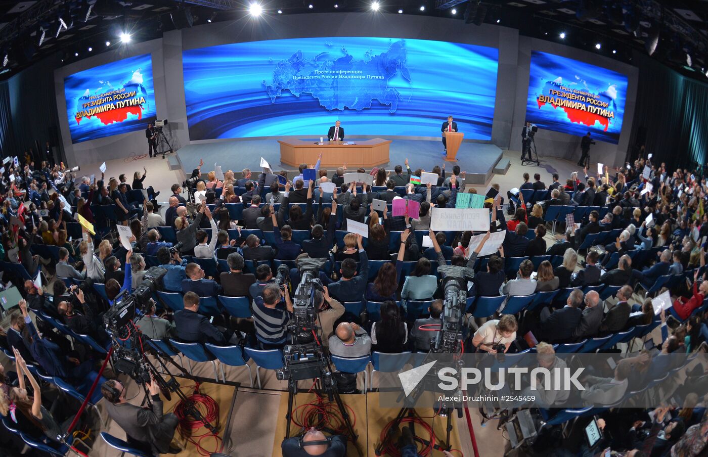 Tenth annual major news conference of Russian President Vladimir Putin