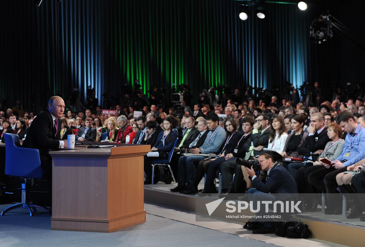 Tenth annual major news conference of Russian President Vladimir Putin