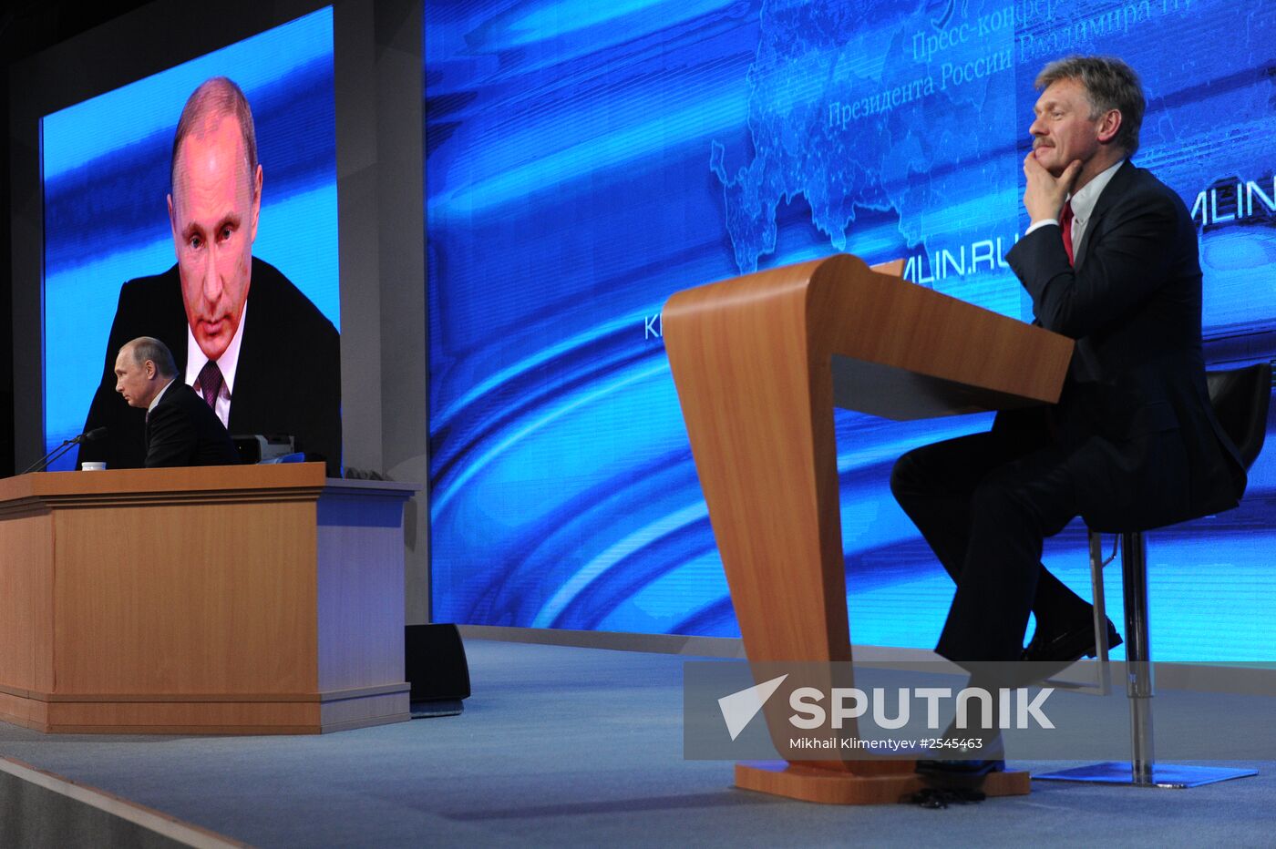 Tenth annual major news conference of Russian President Vladimir Putin