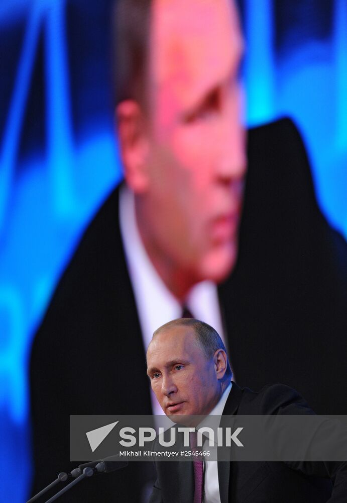 Tenth annual major news conference of Russian President Vladimir Putin