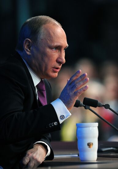 Tenth annual major news conference of Russian President Vladimir Putin