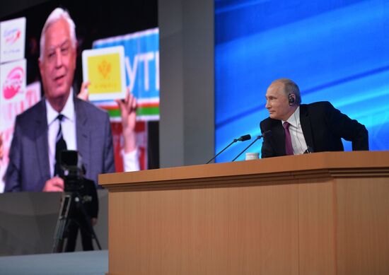 Tenth annual major news conference of Russian President Vladimir Putin