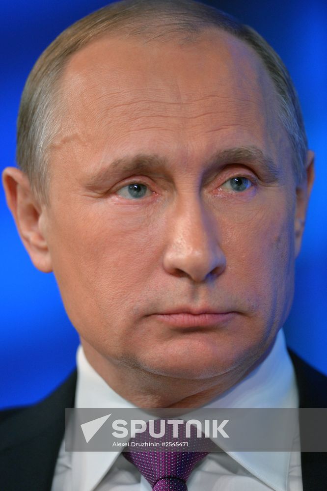 Tenth annual major news conference of Russian President Vladimir Putin