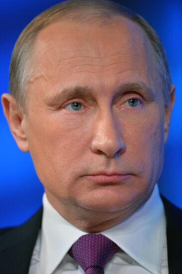 Tenth annual major news conference of Russian President Vladimir Putin