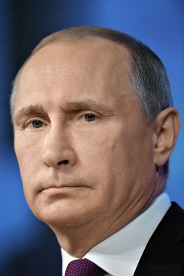 Tenth annual major news conference of Russian President Vladimir Putin