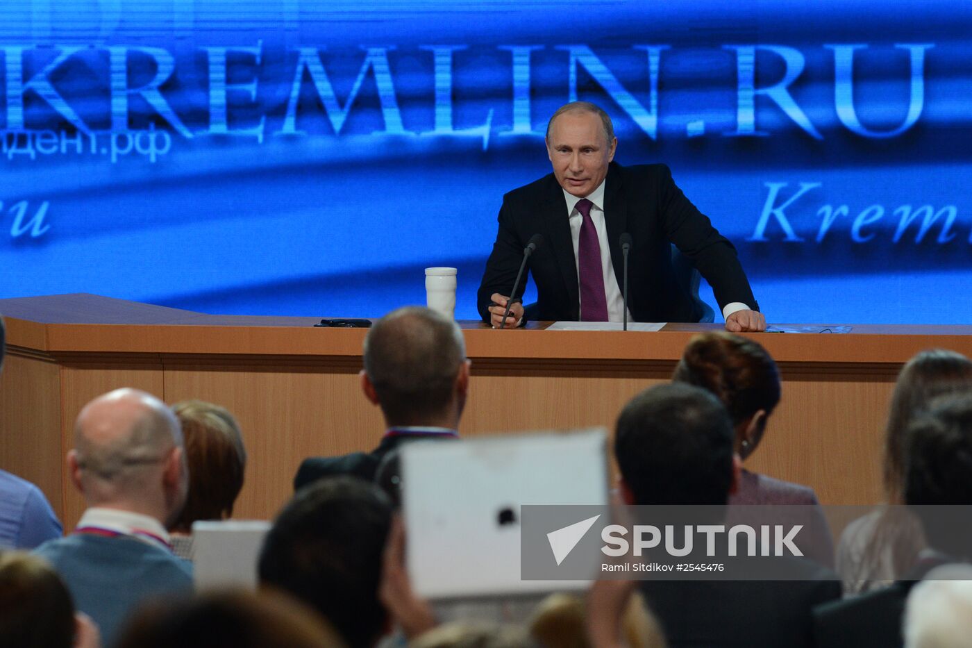Tenth annual major news conference of Russian President Vladimir Putin