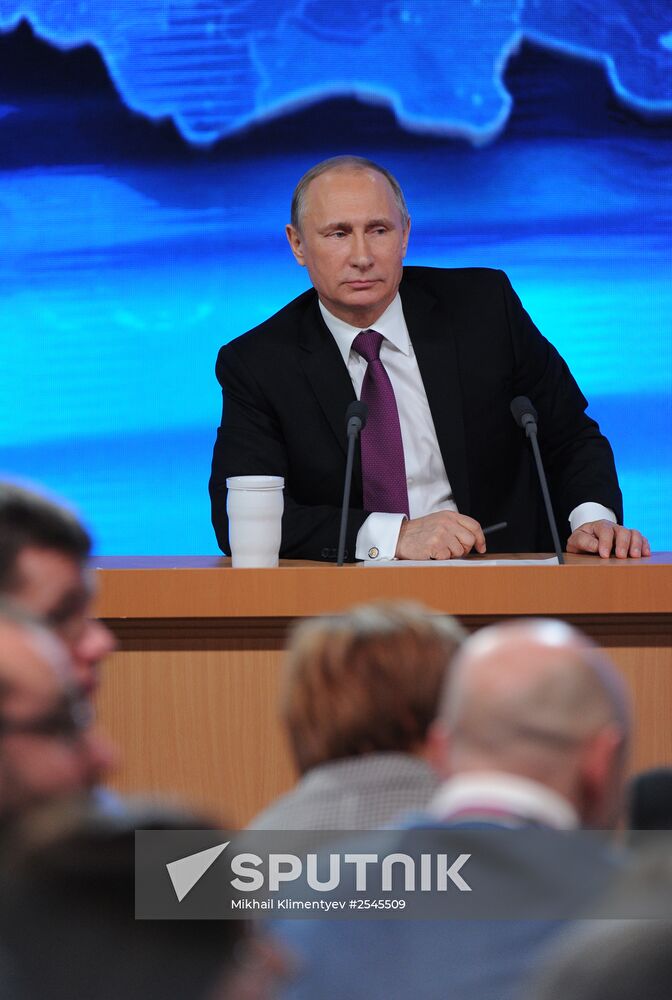 Tenth annual major news conference of Russian President Vladimir Putin